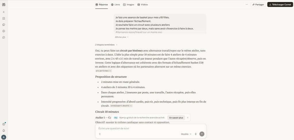 Perplexity pour les informations et la rédaction