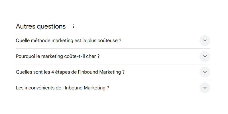 Résultats enrichis via le balisage FAQ QEO
